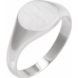 Sterling Silver 9.5 mm Signet Ring