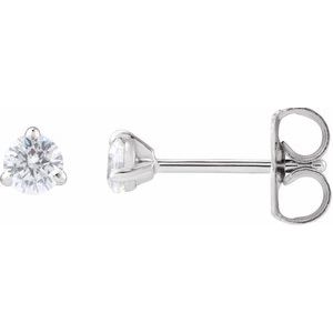 14K White 1/5 Lab-Grown Diamond Cocktail-Style Stud Earrings