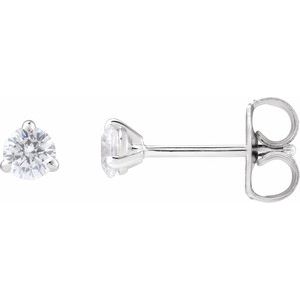 14K White 1/4 Lab-Grown Diamond Cocktail-Style Stud Earrings