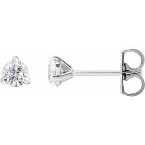 14K White 1/3 Lab-Grown Diamond Cocktail-Style Stud Earrings