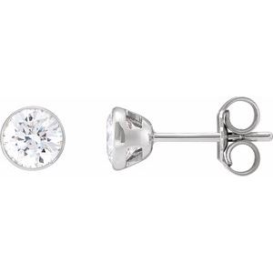 14K White 1 CTW Natural Diamond Ultra-Lightweight Stud Earrings