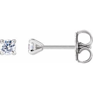 14K White 1/5 CTW Lab-Grown Diamond Cocktail-Style Stud Earrings