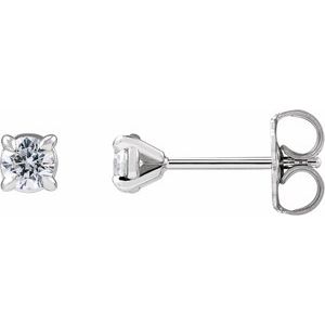 14K White 1/4 CTW Lab-Grown Diamond Cocktail-Style Stud Earrings