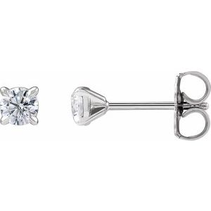 14K White 1/3 CTW Lab-Grown Diamond Cocktail-Style Stud Earrings