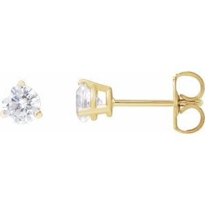 14K Yellow 1/2 CTW Lab-Grown Diamond Stud Earrings