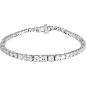 14K White 6 CTW Lab-Grown Diamond Line 7" Bracelet