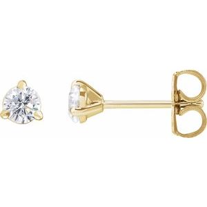 14K Yellow 1/3 Lab-Grown Diamond Cocktail-Style Stud Earrings