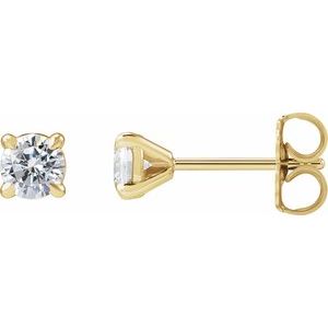 14K Yellow 1/2 CTW Lab-Grown Diamond Cocktail-Style Stud Earrings