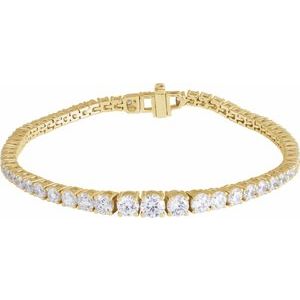 14K Yellow 6 CTW Lab-Grown Diamond Line 7" Bracelet
