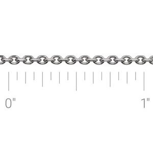 Sterling Silver 1.75 mm Diamond-Cut Cable Chain by the Inch