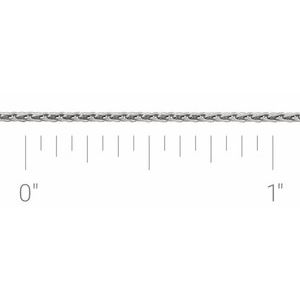 Sterling Silver 1.05 mm Diamond-Cut Wheat Chain by the Inch