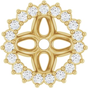 14K Yellow 1/6 CTW Natural Diamond Earring Jackets