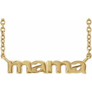 14K Yellow Mama 18" Necklace
