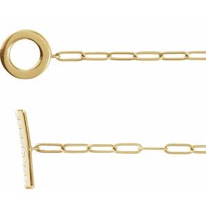 14K Yellow 1/10 CTW Natural Diamond Toggle 7 Bracelet