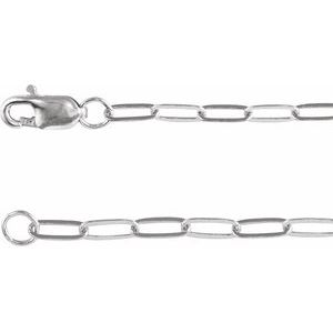 Sterling Silver 2.1 mm Paperclip-Style 16" Chain