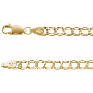 14K Yellow Gold-Filled 4 mm Curb 7" Chain