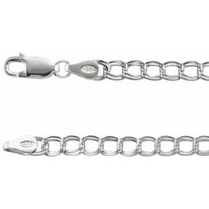 Sterling Silver 4 mm Curb 7" Chain