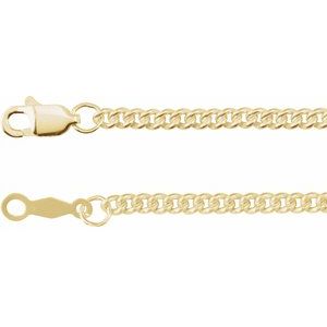 14K Yellow Gold-Filled 2.25 mm Curb 24 Chain
