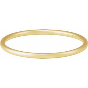 14K Yellow 4 mm Bangle 7 1/2 Bracelet