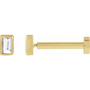 14K Yellow .03 CT Lab-Grown Diamond Stud Earring