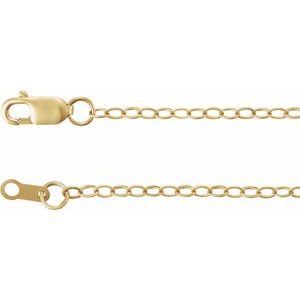 14K Yellow 1.8 mm Flat Cable 18 Chain