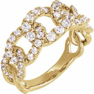 14K Yellow 1 CTW Lab-Grown Diamond Ring