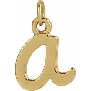 14K Yellow Petite Initial A Pendant
