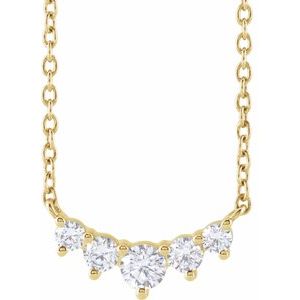 14K Yellow 1/3 CTW Lab-Grown Diamond Graduated 18 Necklace