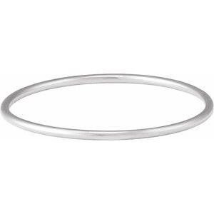 Sterling Silver 3 mm Bangle 7 1/2" Bracelet