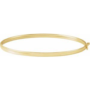 14K Yellow 2.85 mm Bangle 6 4/5 Bracelet