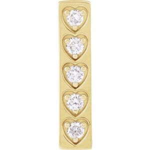14K Yellow 1/5 CTW Natural Diamond Pendant