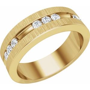 14K Yellow 1/2 CTW Natural Diamond Band