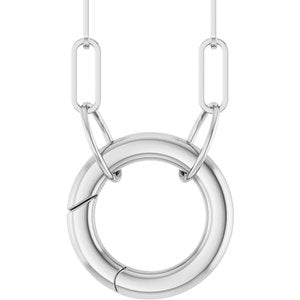 Sterling Silver Circle Charm 18 Necklace