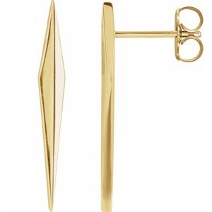 14K Yellow Geometric Earrings