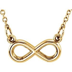 14K Yellow Tiny Posh® Infinity-Inspired 16-18" Necklace
