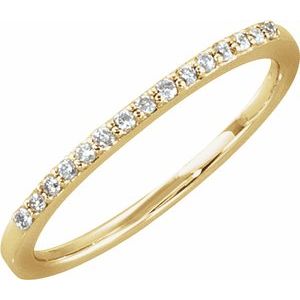 14K Yellow 1/8 CTW Natural Diamond Anniversary Band