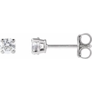 14K White 1/3 CTW Lab-Grown Diamond Stud Earrings
