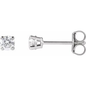 14K White 1/4 CTW Lab-Grown Diamond Stud Earrings