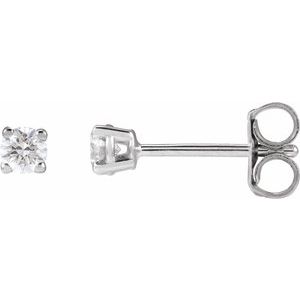 14K White 1/5 CTW Lab-Grown Dimaond Stud Earrings