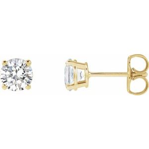 14K Yellow 1 CTW Lab-Grown Diamond Stud Earrings