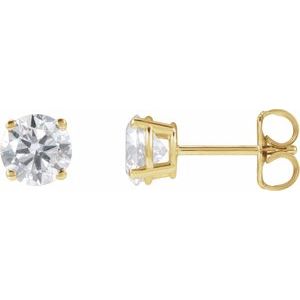 14K Yellow 1 1/4 CTW Lab-Grown Diamond Stud Earrings