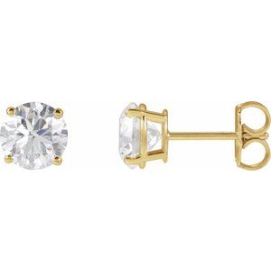 14K Yellow 2 CTW Lab-Grown Diamond Stud Earrings