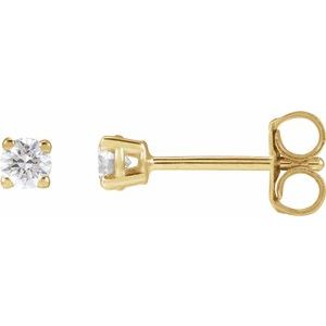 14K Yellow 1/5 CTW Lab-Grown Dimaond Stud Earrings
