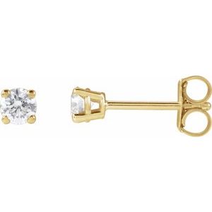 14K Yellow 1/4 CTW Lab-Grown Diamond Stud Earrings