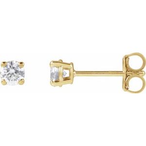 14K Yellow 1/3 CTW Lab-Grown Diamond Stud Earrings