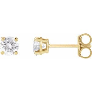 14K Yellow 1/2 CTW Lab-Grown Diamond Stud Earrings