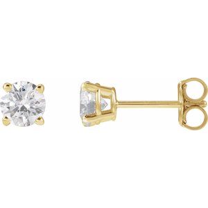 14K Yellow 3/4 CTW Lab-Grown Diamond Stud Earrings