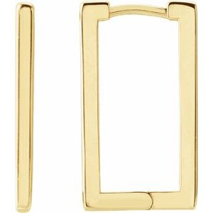 14K Yellow Geometric Hinged 20mm Hoop Earring