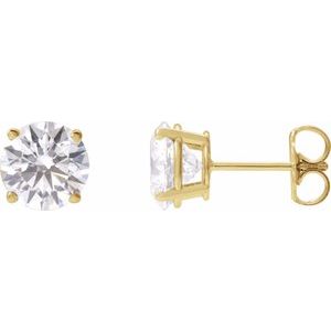 14K Yellow 3 CTW Lab-Grown Diamond Stud Earrings