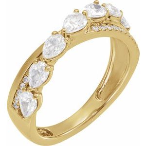 14K Yellow 1 1/8 CTW  Natural Diamond Ring